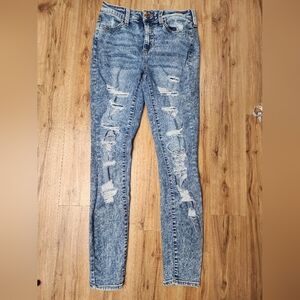 TitleSOL High Rise Distressed Jeggings Size 3 / 26W Stretch Denim